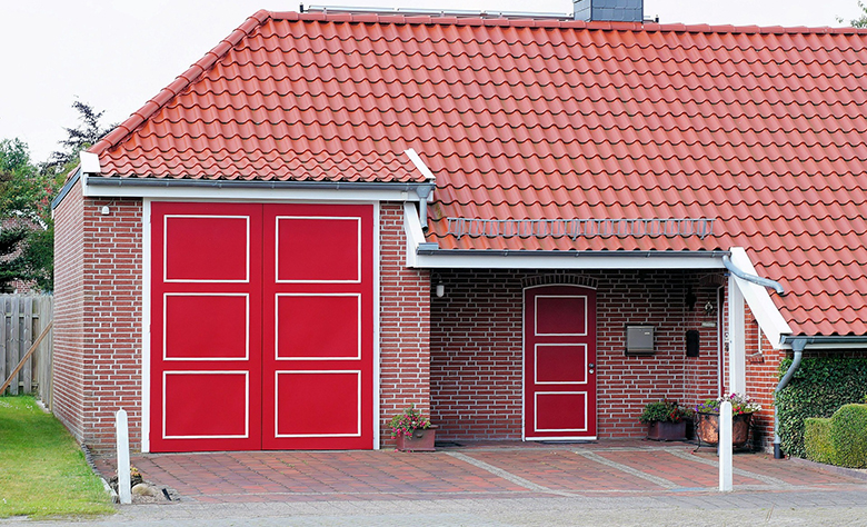 modern red door design